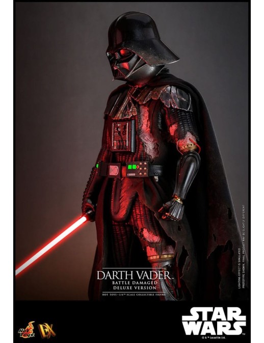 Hot Toys Star Wars Darth Vader Battle Damaged 1/6 Scale Collectible Figure Deluxe Version
