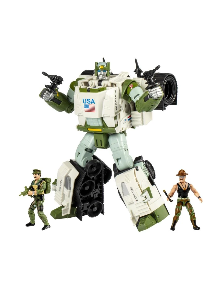 Hasbro Transformers Collaborative G.I. Joe Autobot Kup Triple "T" with Sgt. Slaughter and Leatherneck Hasbro Transformers Collaborative G.I. Joe Autobot Kup Triple "T" with Sgt. Slaughter and Leatherneck