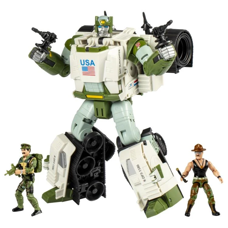 HASBRO TRANSFORMERS COLLABORATIVE G.I. JOE AUTOBOT KUP TRIPLE "T" WITH SGT. SLAUGHTER AND LEATHERNECK