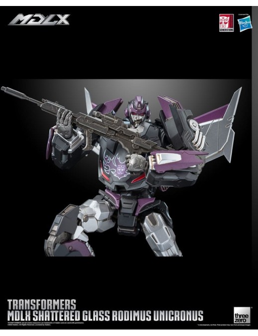 Threezero Transformers MDLX Articulated Figures Series Shattered Glass Rodimus Unicronus