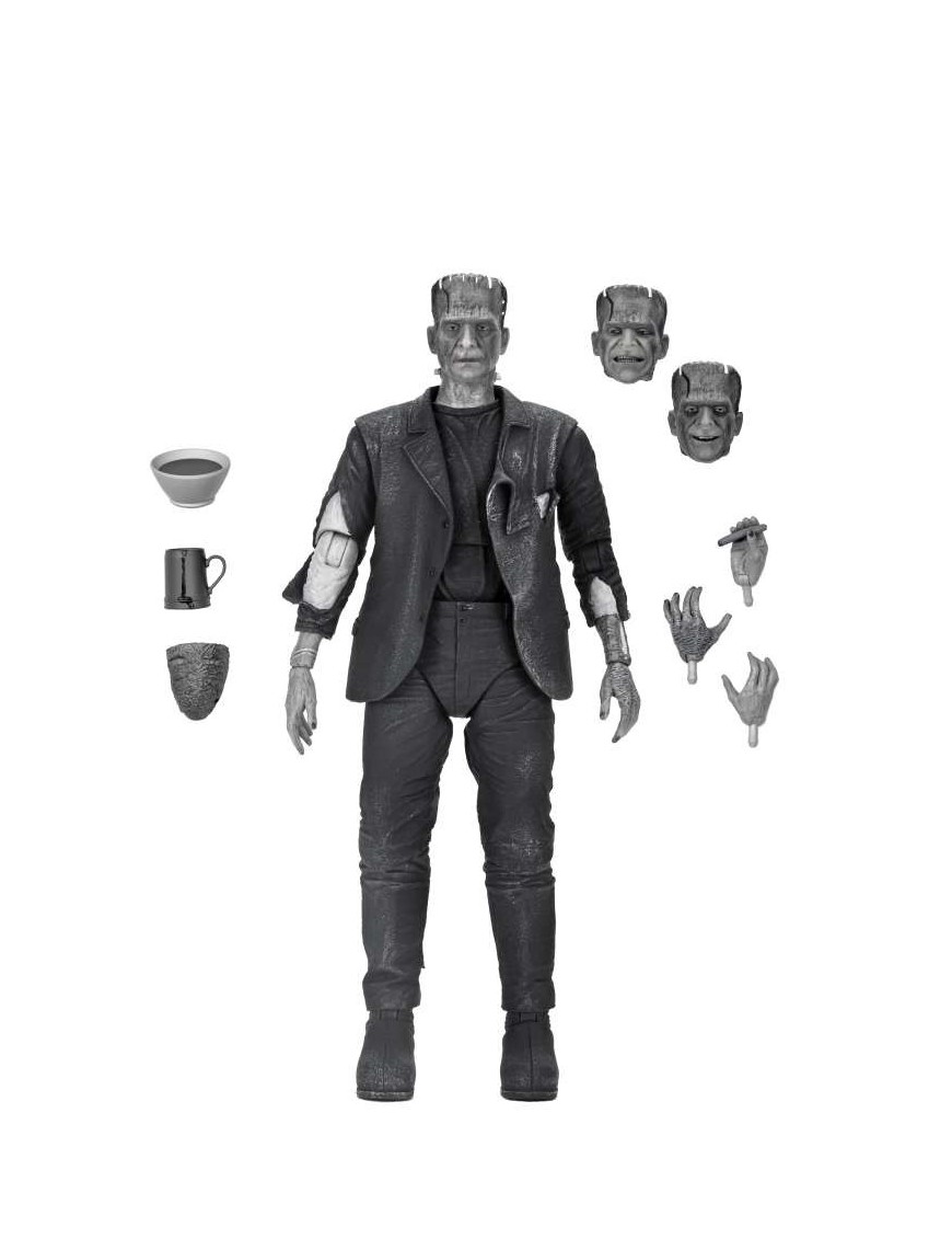 Neca Universal Monsters Ultimate Bride of Frankenstein Frankenstein's Monster Black & White Version Neca Universal Monsters Ultimate Bride of Frankenstein Frankenstein's Monster Black & White Version