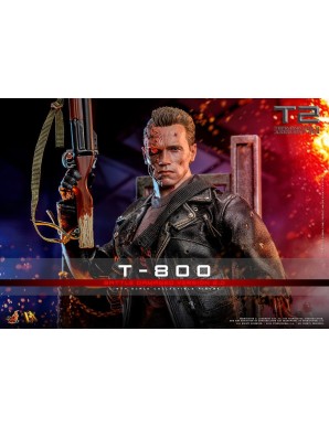 Hot Toys Movie Masterpiece Terminator 2 Judgement Day T-800 Battle Damaged Version 2.0 1/6 Scale Collectible Figure