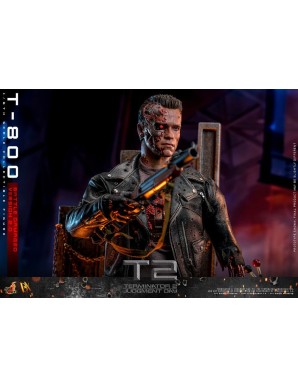 Hot Toys Movie Masterpiece Terminator 2 Judgement Day T-800 Battle Damaged Version 2.0 1/6 Scale Collectible Figure