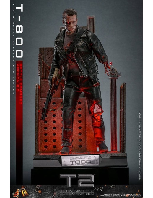 Hot Toys Movie Masterpiece Terminator 2 Judgement Day T-800 Battle Damaged Version 2.0 1/6 Scale Collectible Figure