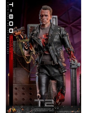 Hot Toys Movie Masterpiece Terminator 2 Judgement Day T-800 Battle Damaged Version 2.0 1/6 Scale Collectible Figure