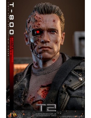 Hot Toys Movie Masterpiece Terminator 2 Judgement Day T-800 Battle Damaged Version 2.0 1/6 Scale Collectible Figure