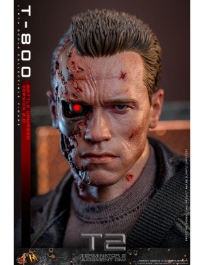 Hot Toys Movie Masterpiece Terminator 2 Judgement Day T-800 Battle Damaged Version 2.0 1/6 Scale Collectible Figure