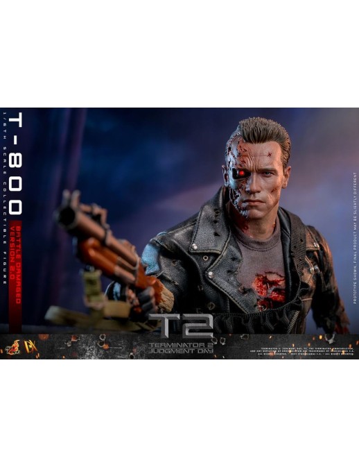 Hot Toys Movie Masterpiece Terminator 2 Judgement Day T-800 Battle Damaged Version 2.0 1/6 Scale Collectible Figure