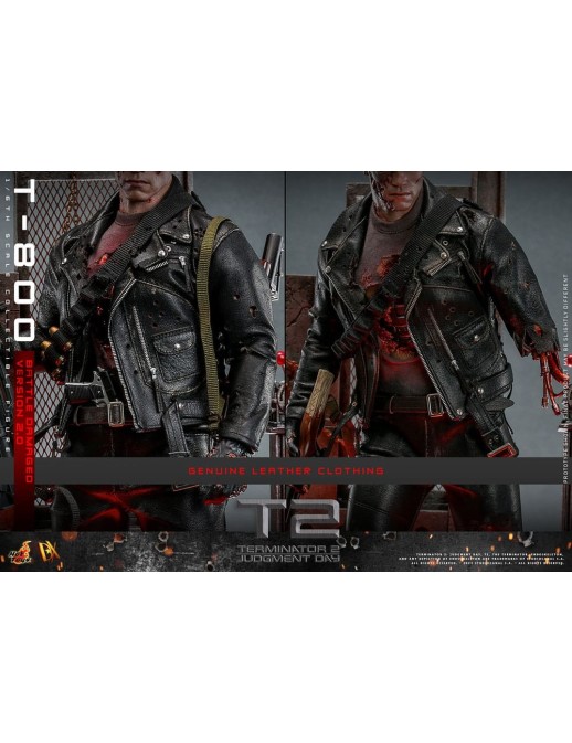Hot Toys Movie Masterpiece Terminator 2 Judgement Day T-800 Battle Damaged Version 2.0 1/6 Scale Collectible Figure