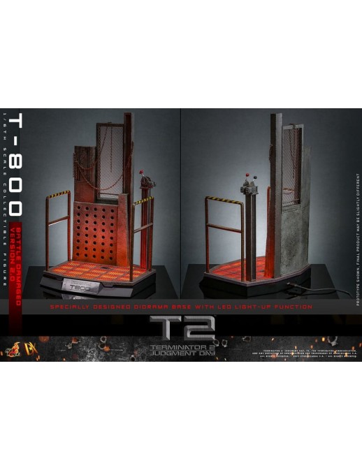 Hot Toys Movie Masterpiece Terminator 2 Judgement Day T-800 Battle Damaged Version 2.0 1/6 Scale Collectible Figure