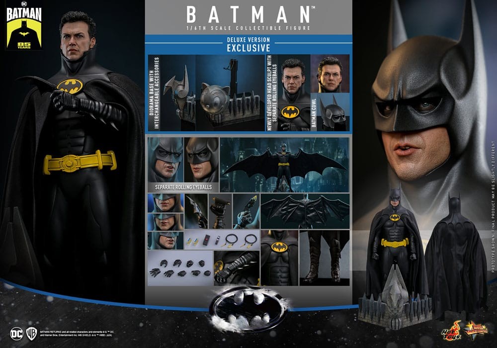 HOT TOYS MOVIE MASTERPIECE BATMAN RETURNS 1/6 SCALE COLLECTIBLE FIGURE DELUXE VERSION