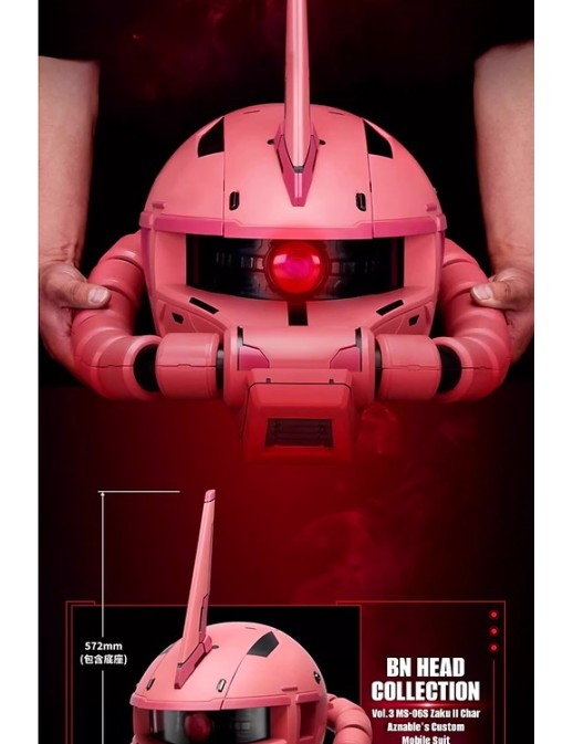 Bandai BN Head Collection Vol.3 Mobile Suit Gundam MS-06S Char's Zaku II Head Sculpt