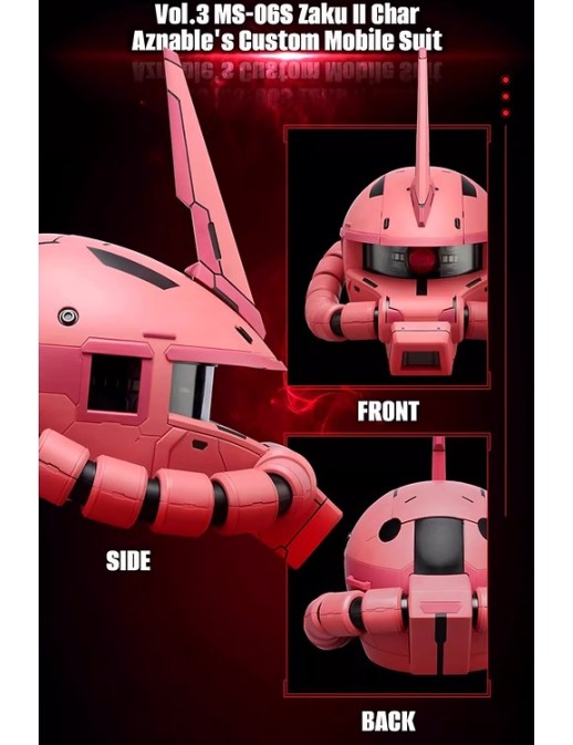 Bandai BN Head Collection Vol.3 Mobile Suit Gundam MS-06S Char's Zaku II Head Sculpt
