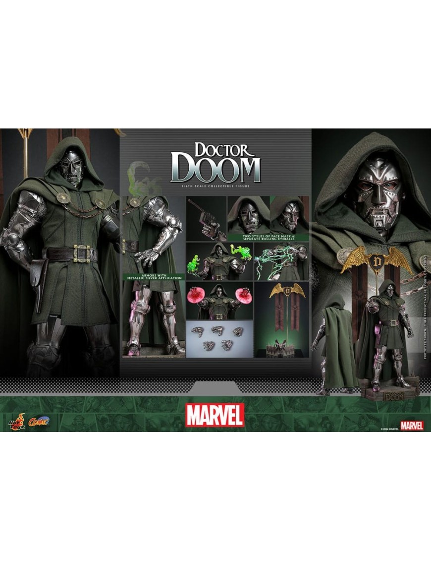 Hot Toys Marvel Comics Doctor Doom 1/6 Scale Collectible Figure Hot Toys Marvel Comics Doctor Doom 1/6 Scale Collectible Figure
