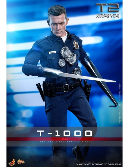 Hot Toys Movie Masterpiece Terminator 2 Judgement Day T-1000 2.0 1/6 Scale Collectible Figure
