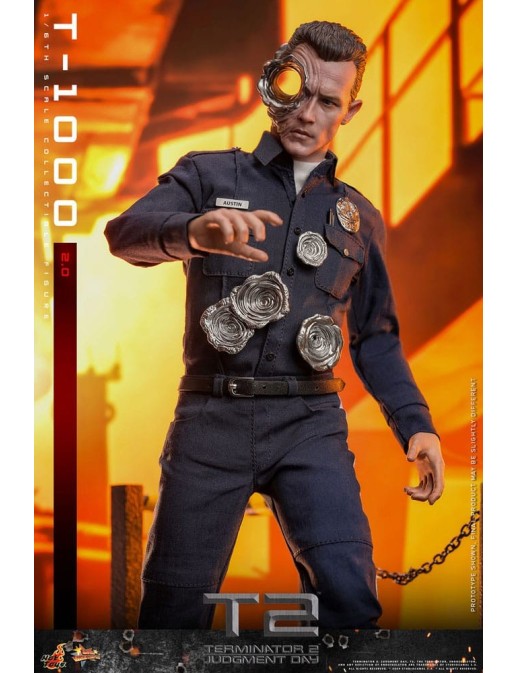 Hot Toys Movie Masterpiece Terminator 2 Judgement Day T-1000 2.0 1/6 Scale Collectible Figure