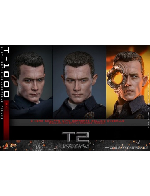 Hot Toys Movie Masterpiece Terminator 2 Judgement Day T-1000 2.0 1/6 Scale Collectible Figure