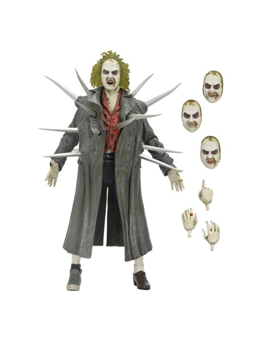Neca Beetlejuice 1988 Ultimate Beetlejuice Trenchcoat with Spikes Inferno Room Deluxe Set