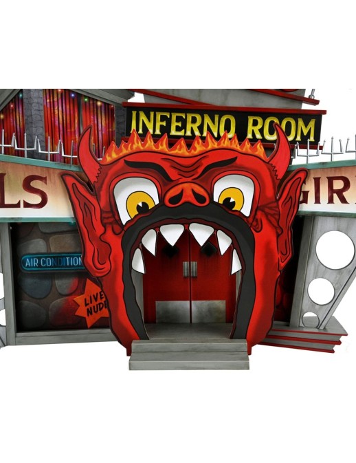 Neca Beetlejuice 1988 Ultimate Beetlejuice Trenchcoat with Spikes Inferno Room Deluxe Set