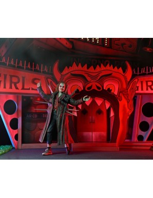 Neca Beetlejuice 1988 Ultimate Beetlejuice Trenchcoat with Spikes Inferno Room Deluxe Set
