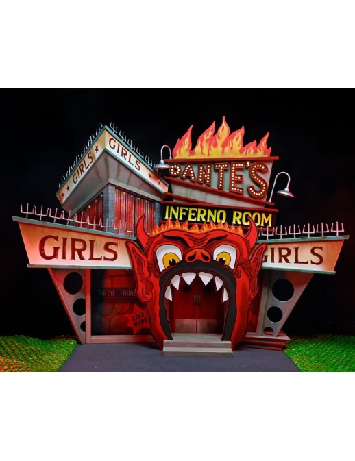 Neca Beetlejuice 1988 Ultimate Beetlejuice Trenchcoat with Spikes Inferno Room Deluxe Set