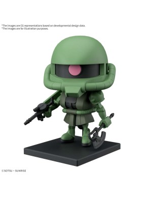 Bandai Gunpla-kun Model Series  1/1 Scale Mobile Suit Gundam MS-06F Zakupla-kun Runner Vesion with Reproduction Parts