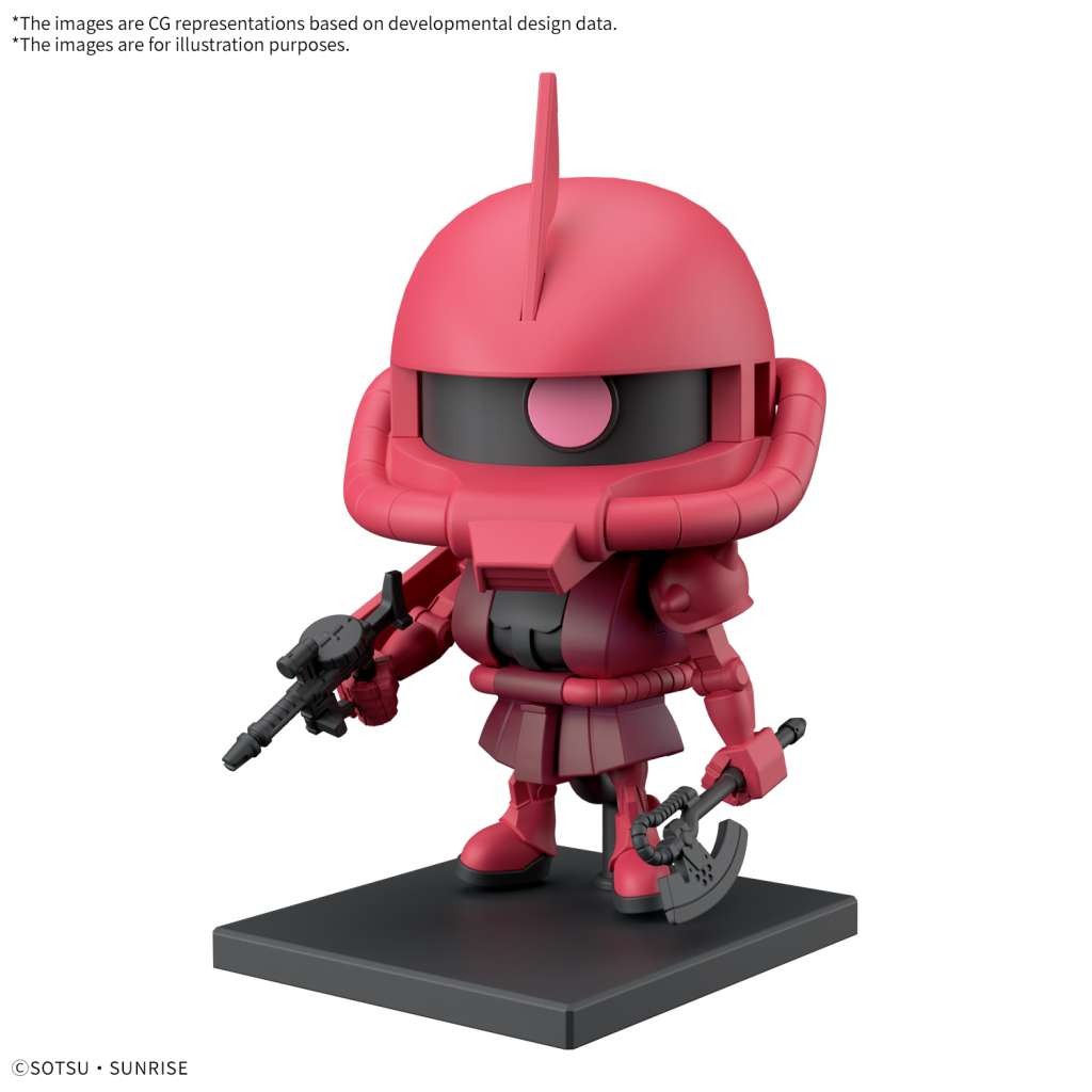 Bandai Gunpla-kun Model Series  1/1 Scale Mobile Suit Gundam MS-06S Zaku-kun Runner Vesion with Reproduction Parts