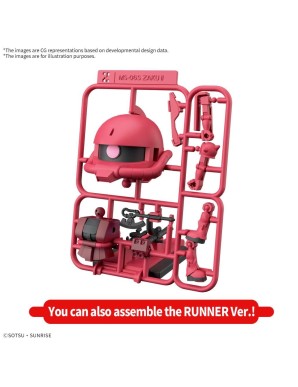 Bandai Gunpla-kun Model Series  1/1 Scale Mobile Suit Gundam MS-06S Zaku-kun Runner Vesion with Reproduction Parts