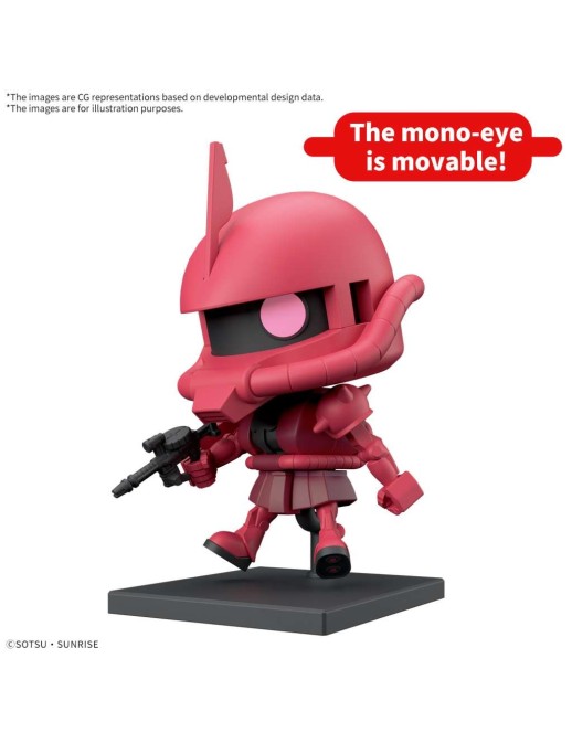 Bandai Gunpla-kun Model Series  1/1 Scale Mobile Suit Gundam MS-06S Zaku-kun Runner Vesion with Reproduction Parts