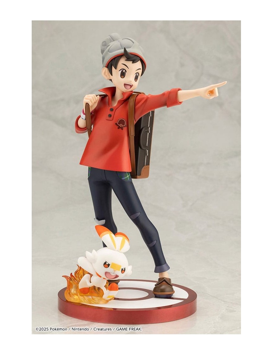 Kotobukiya ARTFX J Pokemon Series Victor with Scorbunny Kotobukiya ARTFX J Pokemon Series Victor with Scorbunny