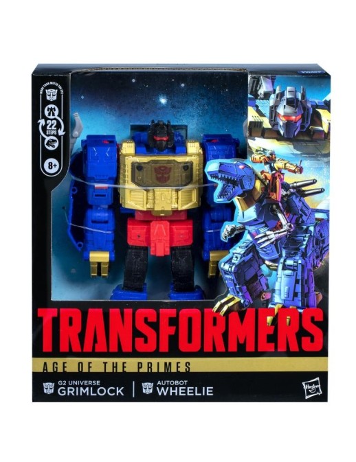 Hasbro Transformers Age of the Primes Leader Class G2 Universe Grimlock & Autobot Wheelie