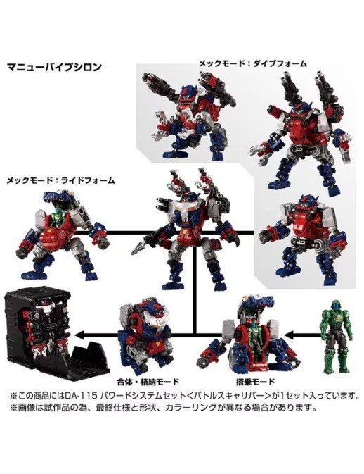 Takara Tomy Diaclone Reboot DA-115 Powered System Set Battles Caliber
