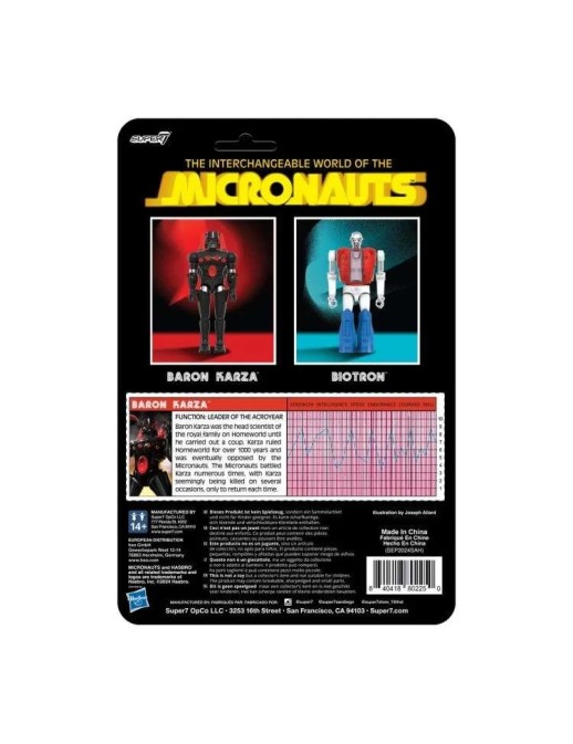 Super7 ReAction+ Micronauts Baron Karza
