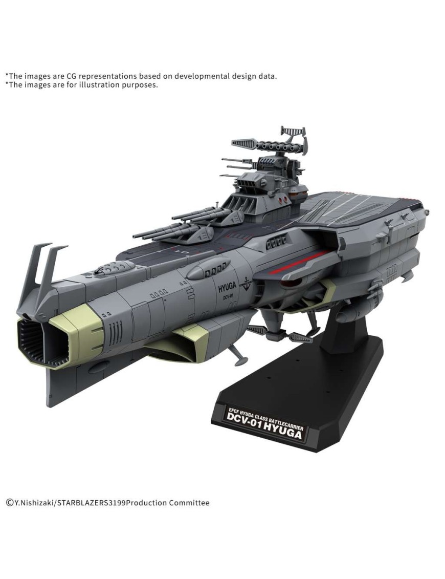 Bandai Be Forever Yamato REBEL 3199 Earth Defense Force Hyuuga-class Combat Space Carrier DCV-01 Hyuuga 1/1000 Scale Model Kit Bandai Be Forever Yamato REBEL 3199 Earth Defense Force Hyuuga-class Combat Space Carrier DCV-01 Hyuuga 1/1000 Scale Model Kit