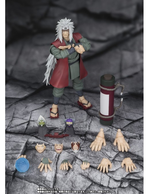Bandai S.H. Figuarts Naruto Shippuden Jiraiya Konoha Heroic Master Sage Sage Mode Set