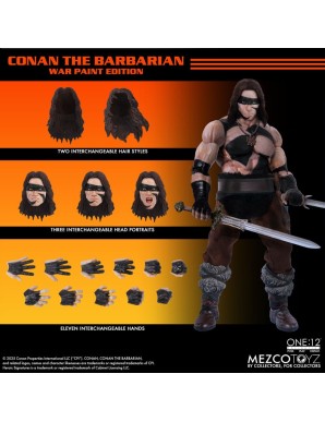 Mezco Toys The One 12 Collective Conan the Barbarian Conan War Paint Edition