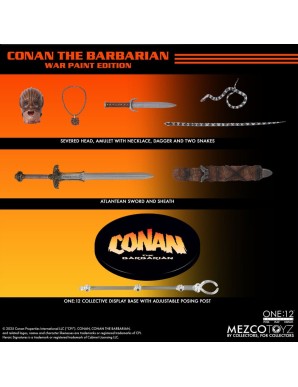 Mezco Toys The One 12 Collective Conan the Barbarian Conan War Paint Edition