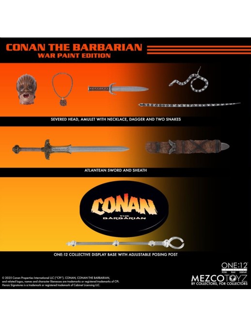 Mezco Toys The One 12 Collective Conan the Barbarian Conan War Paint Edition