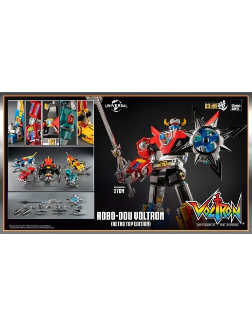 Threezero ROBO-DOU Voltron Defender of the Universe Retro Toy Edition