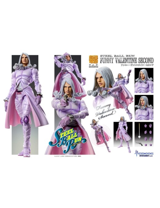 Medicos Super Action Statue JoJo's Bizarre Adventure Steel Ball Run Funny Valentine Second