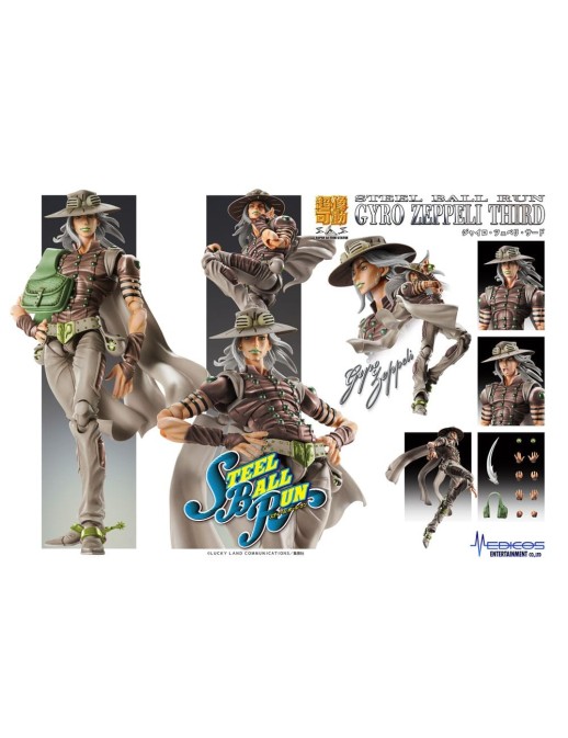 Medicos Super Action Statue JoJo's Bizarre Adventure Steel Ball Run Gyro Zeppeli Third