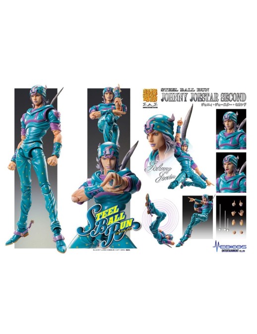 Medicos Super Action Statue JoJo's Bizarre Adventure Steel Ball Run Johnny Joestar Second