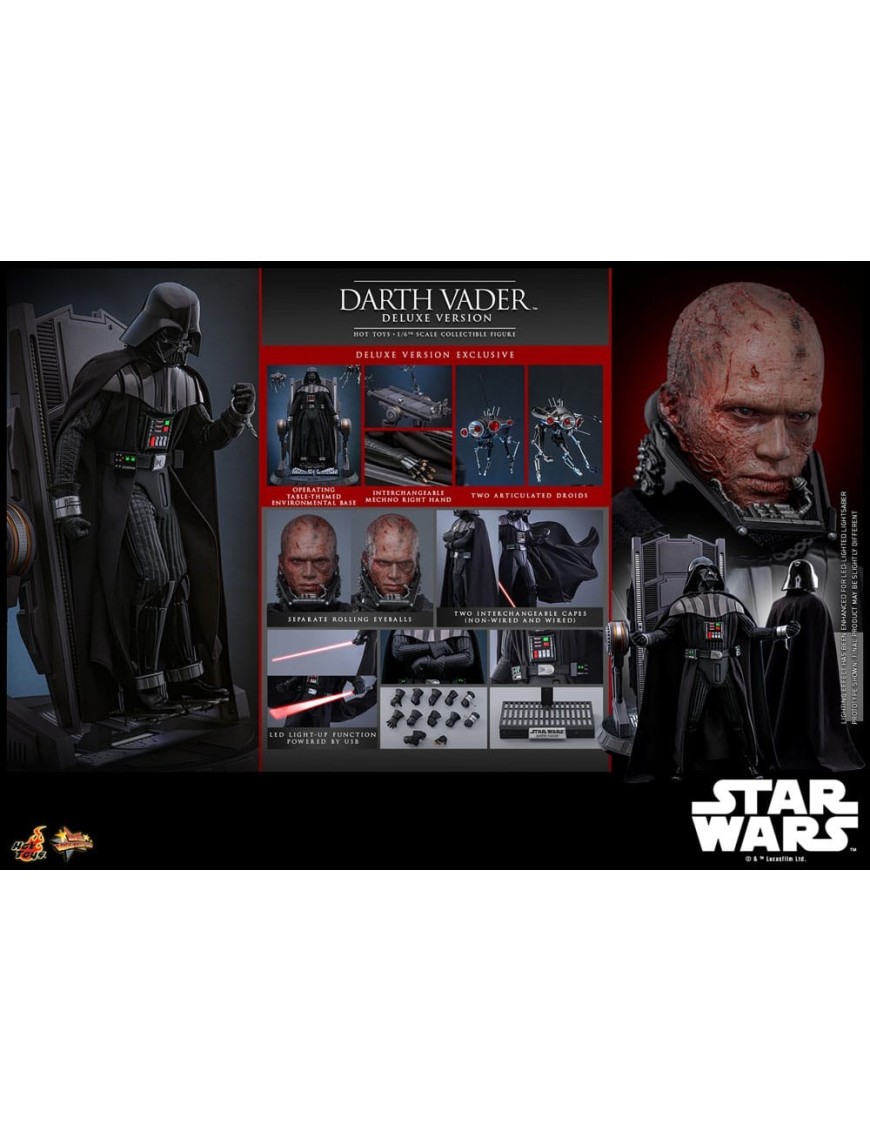 Hot Toys Movie Masterpiece Star Wars Revenge of the Sith Darth Vader 1/6 Scale Collectible Figure Deluxe Edition Hot Toys Movie Masterpiece Star Wars Revenge of the Sith Darth Vader 1/6 Scale Collectible Figure Deluxe Edition