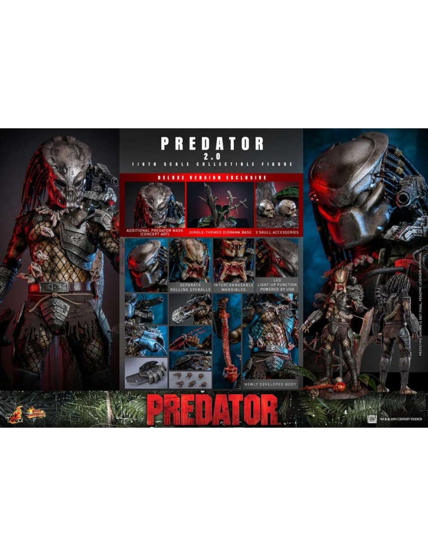Hot Toys Movie Masterpiece Predator 2.0 Version 1/6 Scale Collectible Figure Deluxe Edition Hot Toys Movie Masterpiece Predator 2.0 Version 1/6 Scale Collectible Figure Deluxe Edition