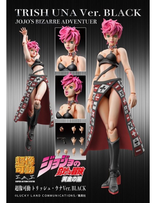 Medicos Super Action Statue JoJo's Bizarre Adventure Golden Wind Trish Una Black Version