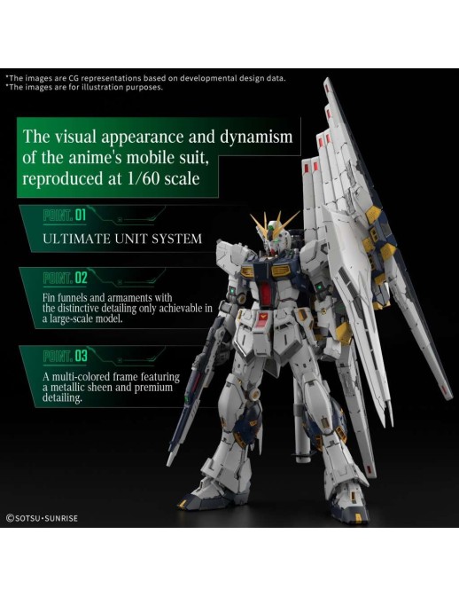 Bandai Perfect Grade Unleashed PG 1/60 Mobile Suit Gundam RX-93 ν Gundam