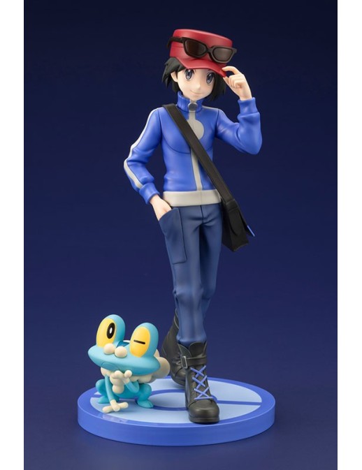 Kotobukiya ARTFX J Pokemon Series Calem with Froakie