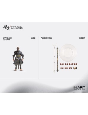 Queen Studios Collectible InArt Black Myth Wukong The Destined One in Bronze Armor 1/12 Scale Action Figure Standard Edition