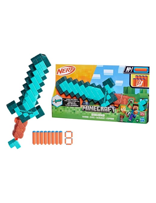 Hasbro Minecraft NERF Dart-Firing Diamond Sword