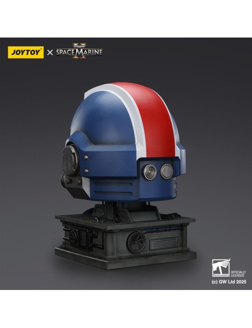 Joy Toy Warhammer 40,000 Space Marine 2 Ultramarines Lieutenant Titus Helmet Replica with Display Stand